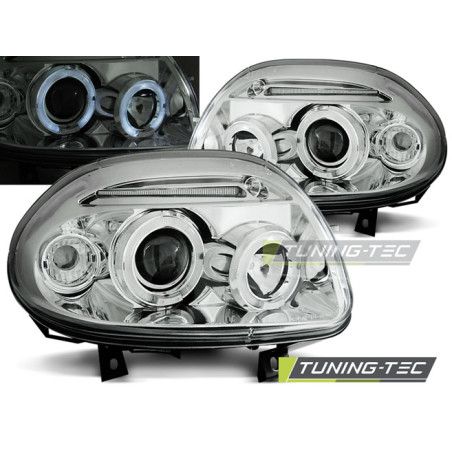 Fari Anteriori Angel Eyes per Renault Clio Ii 09/1998-05/2001 (Cod. TT-LPRE21)