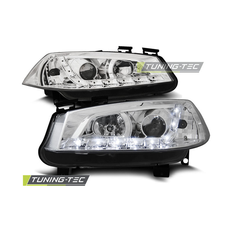 Fari Anteriori con Luci Diurne Luci Diurne Cromato per Renault Megane Ii 11/2002-12/2005 (Cod. TT-LP