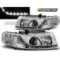 Fari Anteriori Luci Diurne LED Cromato per Seat Leon/toledo 04/1999-08/2004 (Cod. TT-LPSE11)