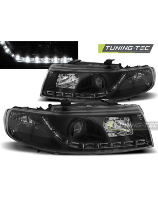 Fari Anteriori Luci Diurne LED Nero per Seat Leon/toledo 04/1999-08/2004 (Cod. TT-LPSE12)