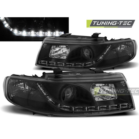 Fari Anteriori Luci Diurne LED Nero per Seat Leon/toledo 04/1999-08/2004 (Cod. TT-LPSE12)