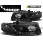 Fari Anteriori Luci Diurne LED Nero per Seat Leon/toledo 04/1999-08/2004 (Cod. TT-LPSE12)