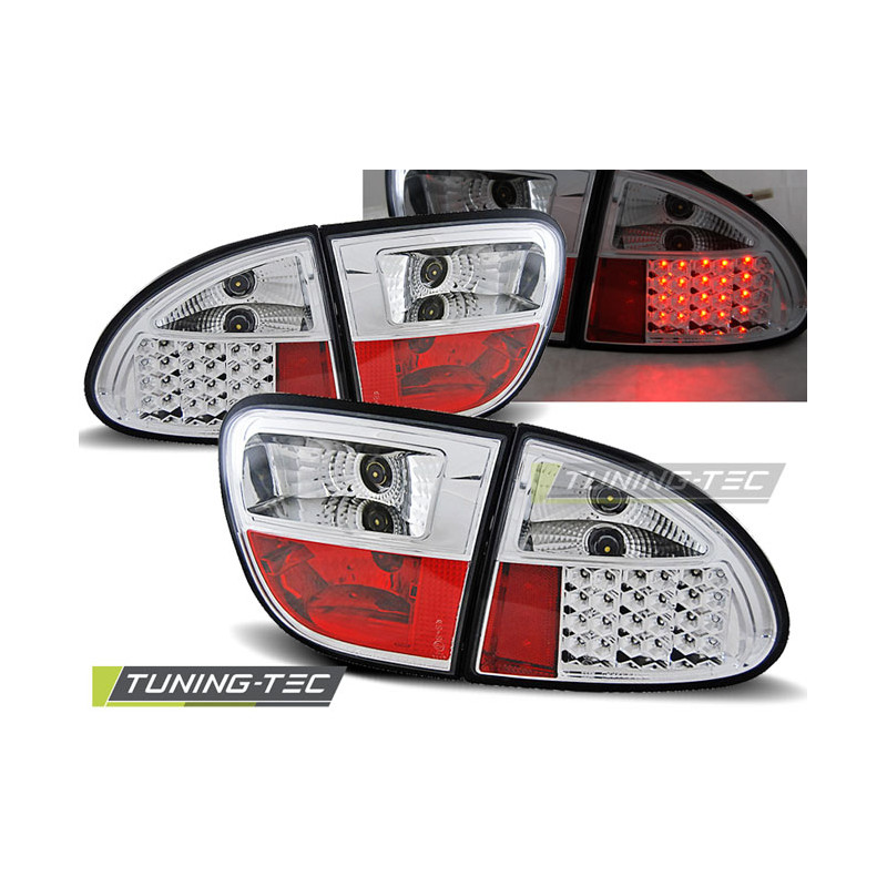 Fanali Posteriori LED Cromato per Seat Leon 04/1999-08/2004 (Cod. TT-LDSE01) Fanali Posteriori LED Cromato per Seat Leon 04/1999-08/2004 (Cod. TT-LDSE01)