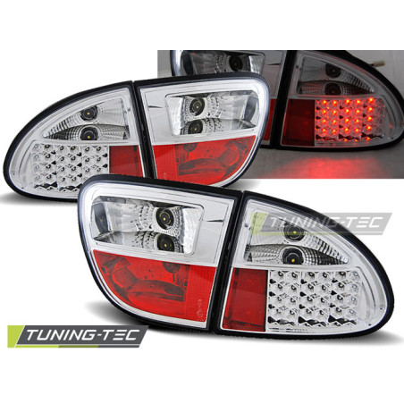 Fanali Posteriori LED Cromato per Seat Leon 04/1999-08/2004 (Cod. TT-LDSE01)
