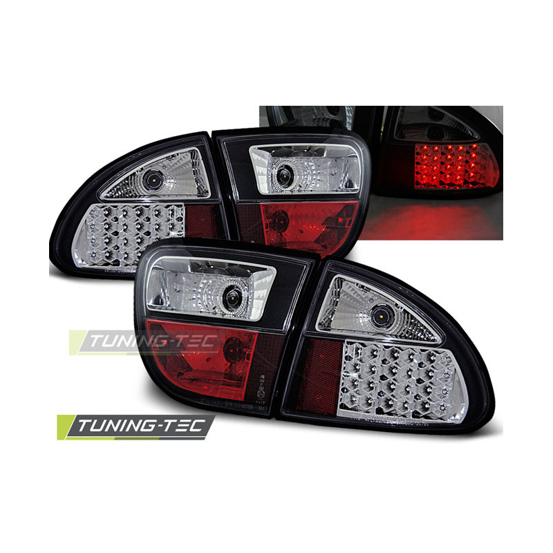 Fanali Posteriori LED Nero per Seat Leon 04/1999-08/2004 (Cod. TT-LDSE02)