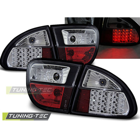 Fanali Posteriori LED Nero per Seat Leon 04/1999-08/2004 (Cod. TT-LDSE02)