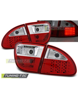 Fanali Posteriori LED Rosso/bianco per Seat Leon 04/1999-08/2004 (Cod. TT-LDSE03)