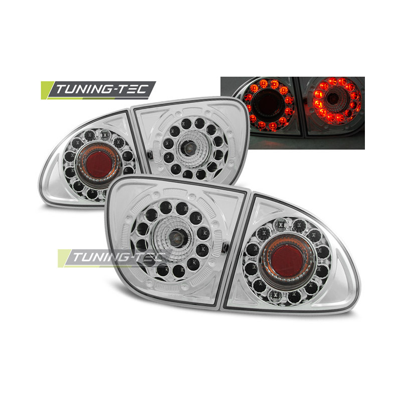 Fanali Posteriori LED Cromato per Seat Leon 04/1999-08/2004 (Cod. TT-LDSE04)