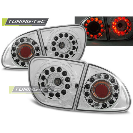 Fanali Posteriori LED Cromato per Seat Leon 04/1999-08/2004 (Cod. TT-LDSE04)