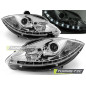Fari Anteriori Luci Diurne LED Cromato per Seat Leon Altea Toledo 06/2005-2009 (Cod. TT-LPSE09)