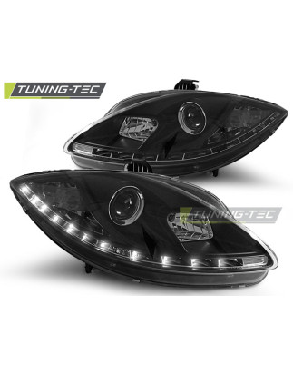 Fari Anteriori Luci Diurne LED Nero per Seat Leon Altea Toledo 06/2005-2009 (Cod. TT-LPSE10)