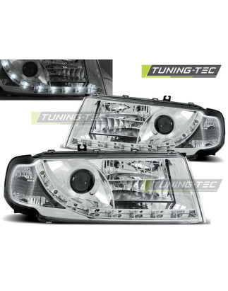 Fari Anteriori Luci Diurne Cromato per Skoda Octavia I 08/2000-2010 (Cod. TT-LPSK01)