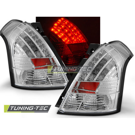 Fanali Posteriori LED Cromato per Suzuki Swift 05/2005-2010 (Cod. TT-LDSI01)