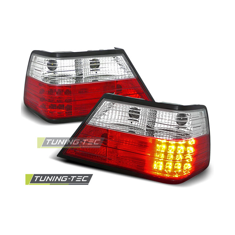 Fanali Posteriori LED Rosso/bianco per Mercedes-Benz W124 Classe E 01/1985-06/1995 (Cod. TT-LDME02)