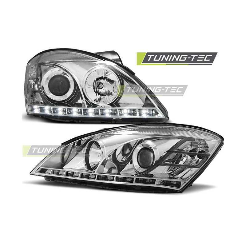 Fari Anteriori con Luci Diurne Luci Diurne Cromato per Kia Ceed 09/2006-08/2009 (Cod. TT-LPKI01)