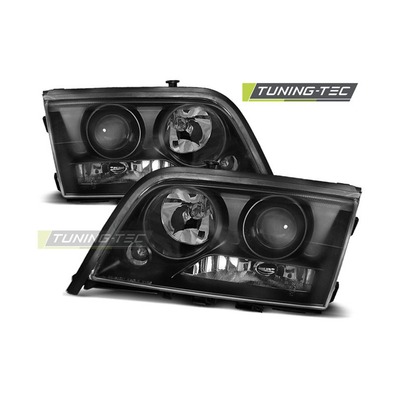 Fari Anteriori Nero per Mercedes-Benz W202 Classe C 06/1993-06/2000 (Cod. TT-LPME42)