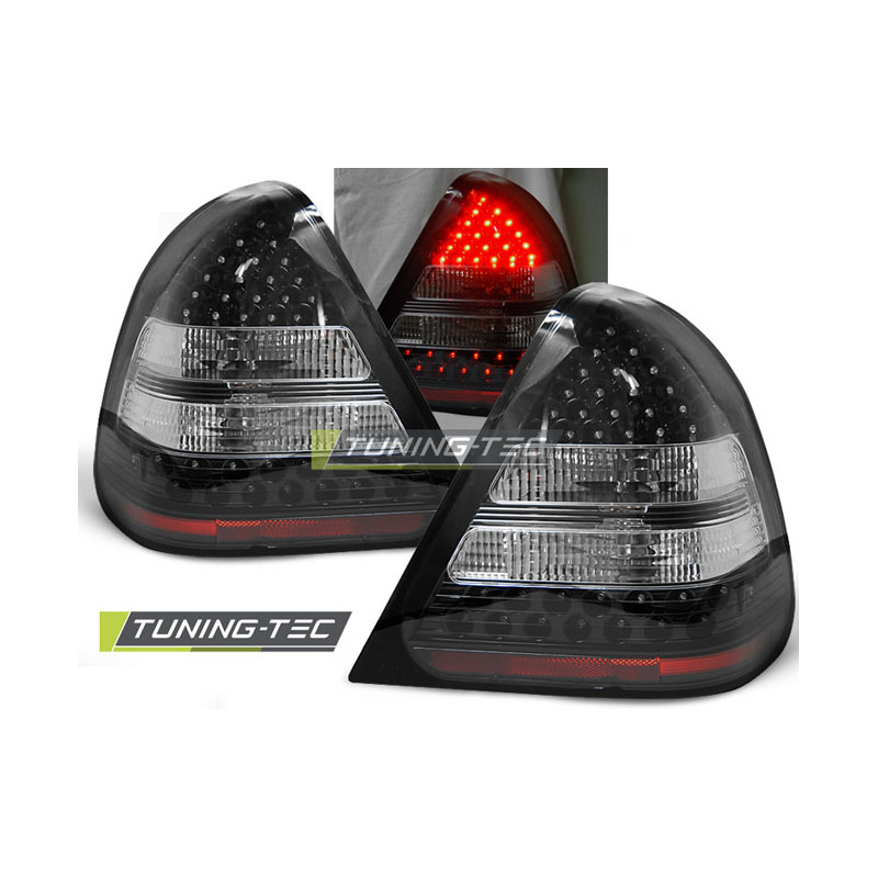 Fanali Posteriori LED Nero per Mercedes-Benz W202 Classe C 06/1993-06/2000 (Cod. TT-LDME15)
