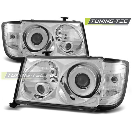 Fari Anteriori Cromato per Mercedes-Benz W124 Classe E 05/1993-06/1995 (Cod. TT-LPME23)