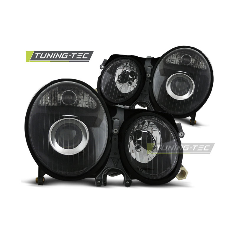 Fari Anteriori Nero per Mercedes-Benz W210 Classe E 06/1999-03/2002 (Cod. TT-LPME07)