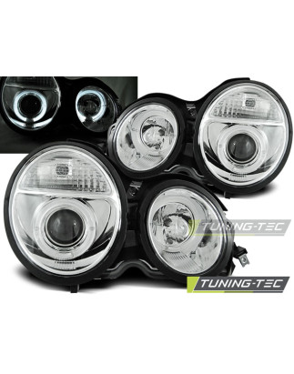 Fari Anteriori Angel Eyes per Mercedes-Benz W210 Classe E 1995-05/1999 (Cod. TT-LPME29)