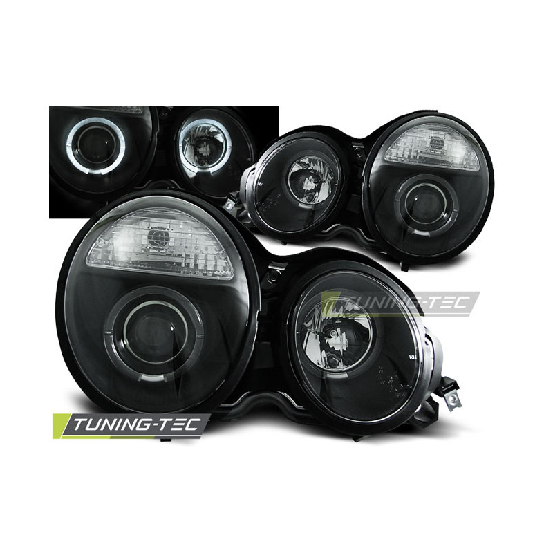 Fari Anteriori Angel Eyes per Mercedes-Benz W210 Classe E 1995-05/1999 (Cod. TT-LPME30)