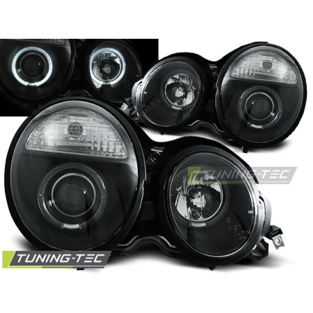 Fari Anteriori Angel Eyes per Mercedes-Benz W210 Classe E 1995-05/1999 (Cod. TT-LPME30)
