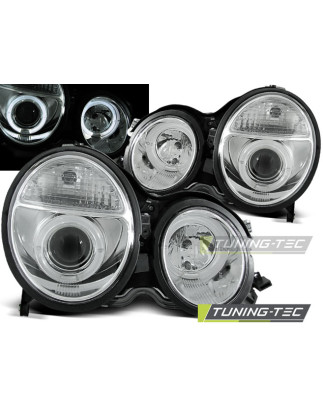 Fari Anteriori Angel Eyes per Mercedes-Benz W210 Classe E 1999-2002 (Cod. TT-LPME31)