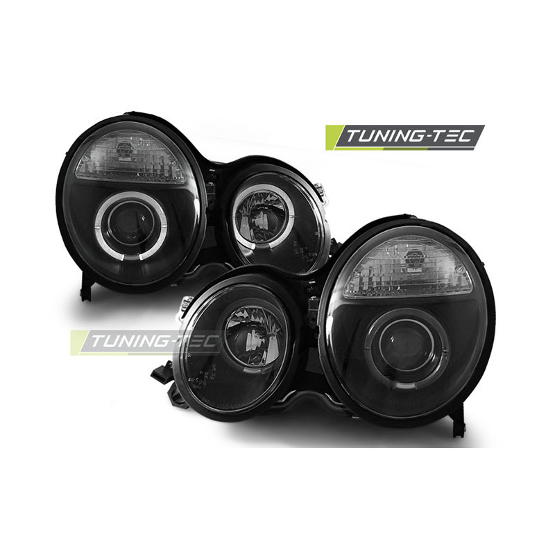 Fari Anteriori Angel Eyes per Mercedes-Benz W210 Classe E 06/1999-2002 (Cod. TT-LPME32)
