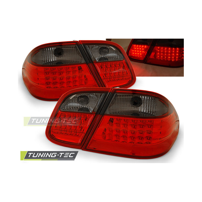 Fanali Posteriori LED Rosso Fumé per Mercedes-Benz W208 Clk 03/1997-04/2002 (Cod. TT-LDME16)