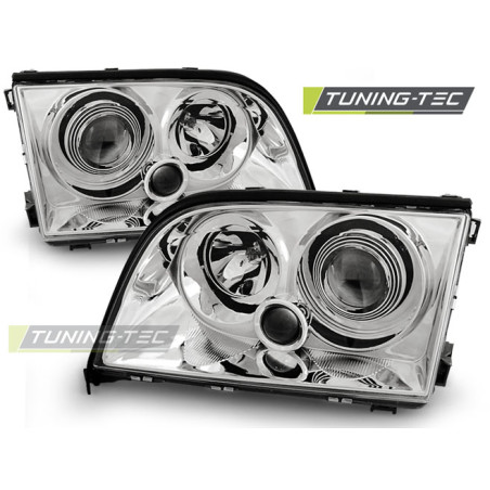 Fari Anteriori Cromato per Mercedes-Benz W140 S-klasa 03/1991-10/1998 (Cod. TT-LPME43)
