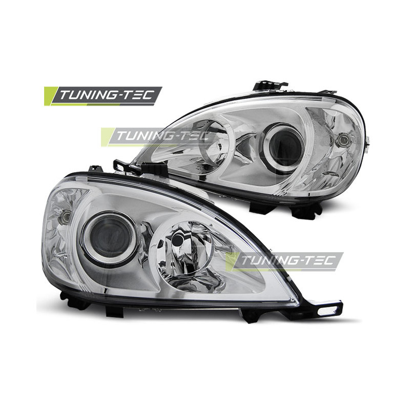 Fari Anteriori Cromato per Mercedes-Benz W163 Ml Classe M 03/1998-08/2001 (Cod. TT-LPME26)