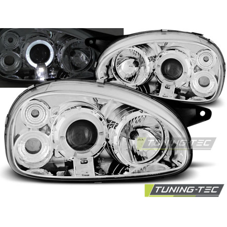 Fari Anteriori Angel Eyes per Opel Corsa B 02/1993-10/2000 (Cod. TT-LPOP13)