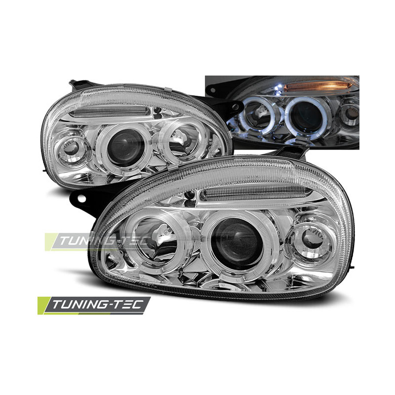 Fari Anteriori Angel Eyes per Opel Corsa B 02/1993-10/2000 (Cod. TT-LPOP26)