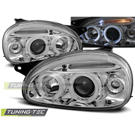 Fari Anteriori Angel Eyes per Opel Corsa B 02/1993-10/2000 (Cod. TT-LPOP26)