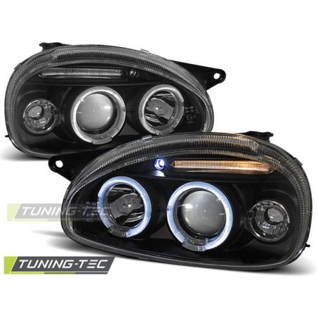 Fari Anteriori Angel Eyes per Opel Corsa B 02/1993-10/2000 (Cod. TT-LPOP27)