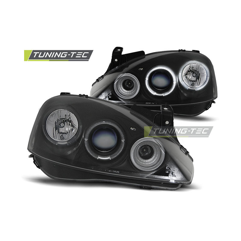 Fari Anteriori Angel Eyes per Opel Corsa C 11/2000-09/2006 (Cod. TT-LPOP29)
