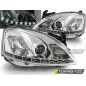Fari Anteriori con Luci Diurne Luci Diurne Cromato per Opel Corsa C 11/2000-09/2006 (Cod. TT-LPOP43) Fari Anteriori con Luci Diurne Luci Diurne Cromato per Opel Corsa C 11/2000-09/2006 (Cod. TT-LPOP43)