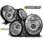 Fari Anteriori Cromato per Mercedes-Benz W210 Classe E 06/1999-03/2002 (Cod. TT-LPME04)