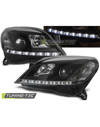 Fari Anteriori con Luci Diurne Luci Diurne Nero per Opel Astra H 03/2004-2009 (Cod. TT-LPOP64)