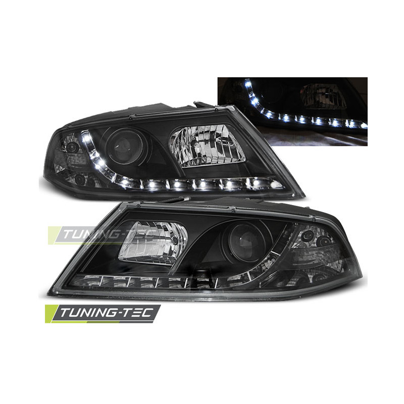 Fari Anteriori Luci Diurne Nero per Skoda Octavia 2 03/2004-2008 (Cod. TT-LPSK08)