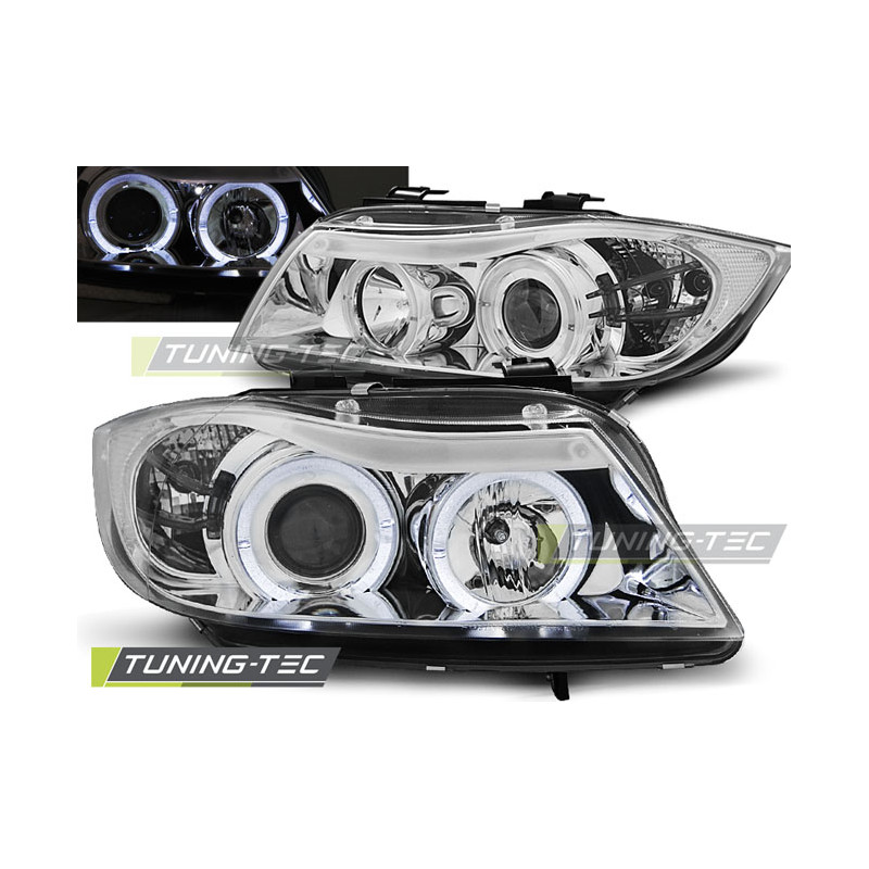 Fari Anteriori Angel Eyes per BMW E90/E91 03/2005-08/2008 (Cod. TT-LPBM75)