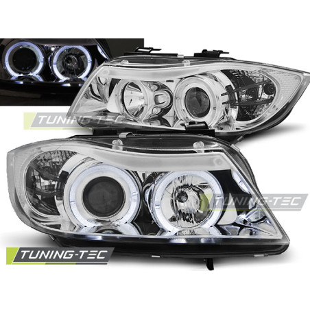Fari Anteriori Angel Eyes per BMW E90/E91 03/2005-08/2008 (Cod. TT-LPBM75)