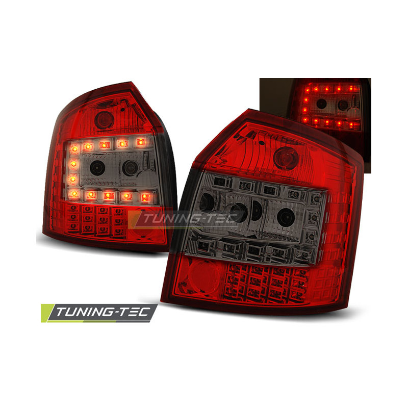 Fanali Posteriori LED Rosso Fumé per Audi A4 Avant 2000-2004 (Cod. TT-LDAU35)