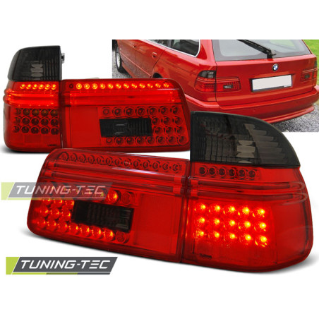 Fanali Posteriori LED Rosso Fumé per BMW E39 1997-08/2000 (Cod. TT-LDBM56)