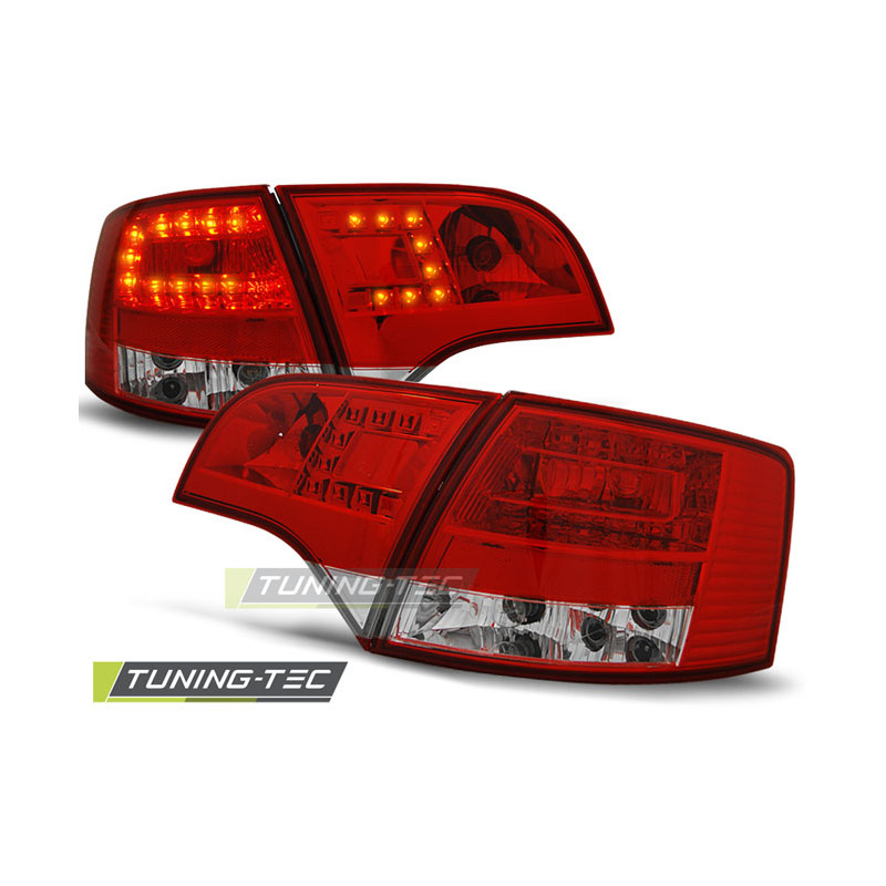 Fanali Posteriori LED Rosso/bianco per Audi A4 B7 Avant 11/2004-03/2008 (Cod. TT-LDAU37)