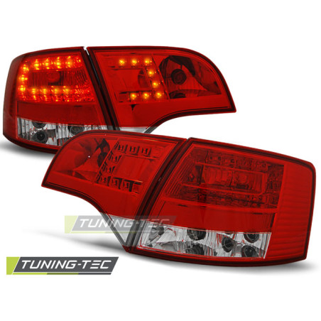 Fanali Posteriori LED Rosso/bianco per Audi A4 B7 Avant 11/2004-03/2008 (Cod. TT-LDAU37)