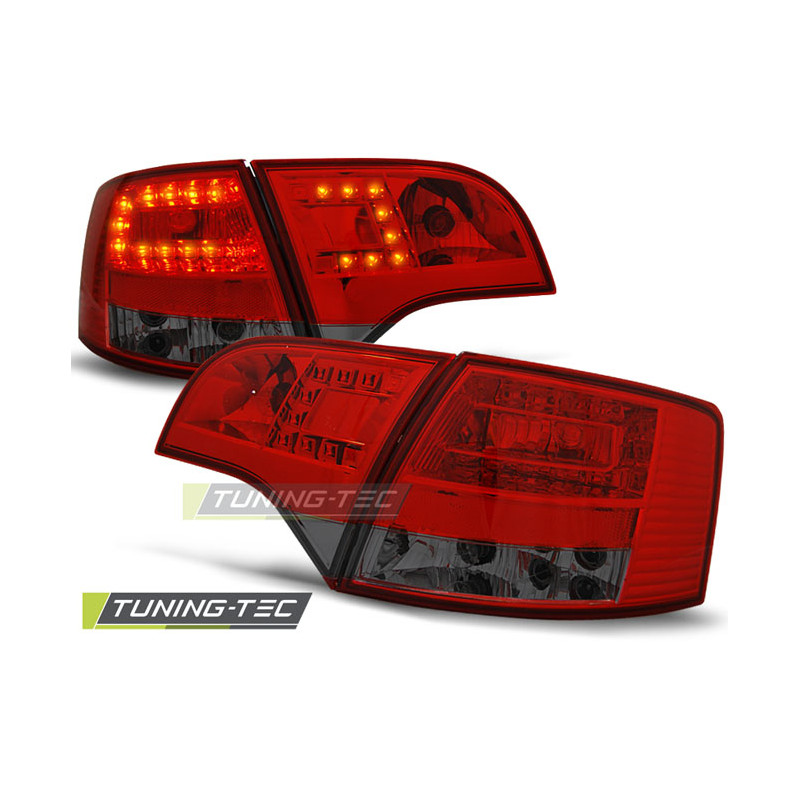Fanali Posteriori LED Rosso Fumé per Audi A4 B7 Avant 11/2004-03/2008 (Cod. TT-LDAU38)