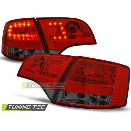 Fanali Posteriori LED Rosso Fumé per Audi A4 B7 Avant 11/2004-03/2008 (Cod. TT-LDAU38)