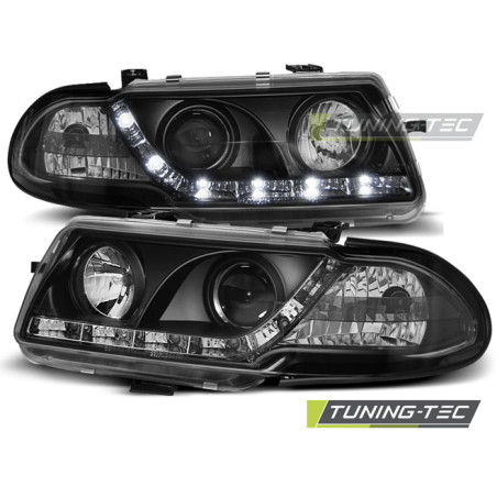 Fari Anteriori con Luci Diurne Luci Diurne Nero per Opel Astra F 09/1994-08/1997 (Cod. TT-LPOP62)
