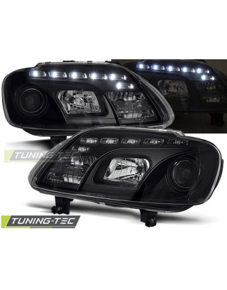 Fari Anteriori Luci Diurne Nero per Volkswagen Touran /caddy 02/2003-10/2006 (Cod. TT-LPVWC4)